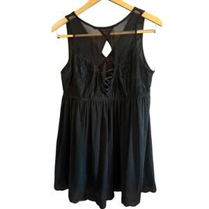 TORRID | Black Sheer Keyhole Lace Trimmed Night gown Chemise Nightie | 2X